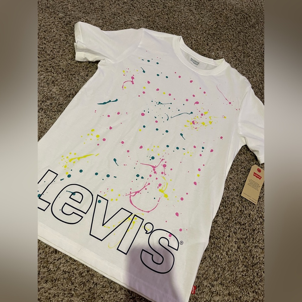 Levi's Kids Splatter Paint White Tee